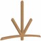 Ekena Millwork Alberta Smooth Timber Gable Bracket, Western Red Cedar, 96"W x 64"H x 3 1/2"D x 3 1/2"F, 16/12 Pitch GBW096X64X0404ALB00SWR - alternate 3